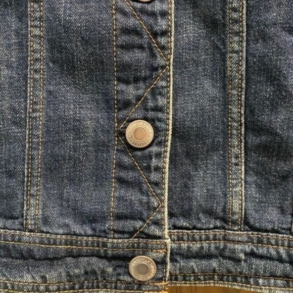 AMERICAN EAGLE Women's Size Small Dark Blue Denim Jacket - Picture 13 of 16
